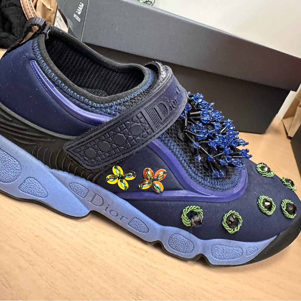 Dior Sz 36 Designer Sneakers w/ Crystal Beads